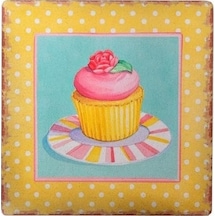 Decotown Duvar Panosu 40 40 Cup Cake Muffin Motifli Duvar Süsü