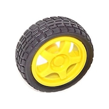 Robot Tekerlek Motor Arduino Plastik Teker Sarı Tekerlek