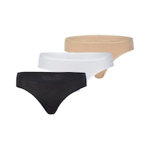 Blackspade 3'lü Paket İz Yapmayan Kadın Slip Külot Siyah Beyaz Ten