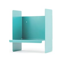Mavi Metal Duvar Rafı - Masa Üstü Kitaplık Ve Çok Amaçlı Ofis Düzenleyici 21x30 Cm Çok Renkli