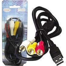 3 Rca Usb Çevirici 1.2 Metre Kablo