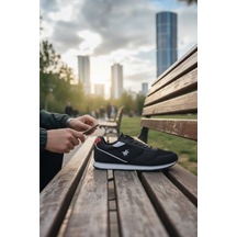 Enoch Erkek Tabanlı Retro Spor Ayakkabı Detaylı Günlük Sneaker Siyah - Beyaz
