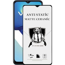 Vivo Y35 Tam Kaplayan Anti Statik Kırılmayan Mat Seramik Nano Esnek Ekran Koruyucu Cam