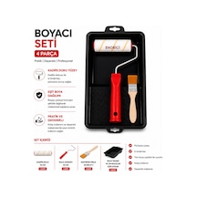 Ehobici 4 Parça Boyacı Seti Saten Rulo Parmak Rulo