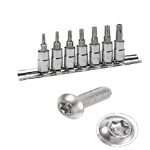 Ht- Retta 1/4 Lokmalı Delikli Torx Takımı 5 Köşe 7 Parça