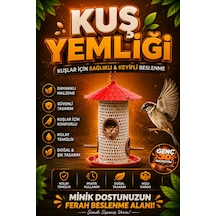 Klasik Kuş Yemliği Bahçe Ve Balkon Kuş Besleme Aparatı Dekoratif Dış Mekân Kuş Yemliği