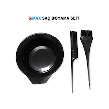 Saç Boyama Seti 3 Parça Siyah -boya Kabı Fırça Tarak