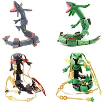 Mega Rayquaza Parlak Pokemon Peluche Pikachu Cos Rayquaza Anime D-Pikachu Siyah B