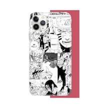 İphone 11 Pro Max Uyumlu Naruto Kolaj Uv Baskılı Silikon Kılıf Renkli