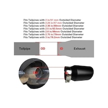 Pazly Özelleştirilebilir 57-89mm Mat Siyah Paslanmaz Çelik Egzoz Ucu Araçlar İçin