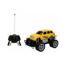 1:18 Uzaktan Kumandalı Jumbo Wheels Usb Şarjlı Araba 27752 Sarı Jeep Çok Renkli