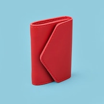 Yatay Akordiyon Pvc Kartlık - Kırmızı - 7x11 Cm Çok Renkli