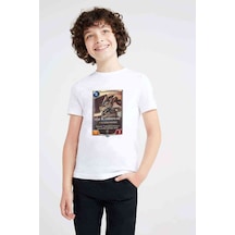 Tshirthane Fae Blandefilos Baskılı Unisex Çocuk Beyaz T-Shirt