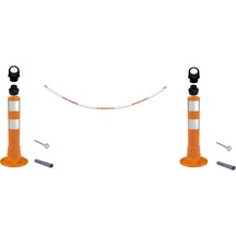 Otopark Düzenleyici (2 Adet 45 Cm Delinatör + 3 Metre 8 mm Zincir)