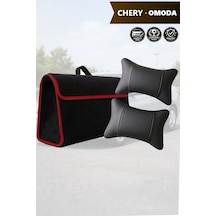 Chery Omoda Uyumlu Siyah Renk Koltuk Yastığı Bagaj Çantası Lüks Model