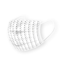 Maske Tek Kullanımlık Yetişkin için Minimal Desenli 50 Adet Beyaz