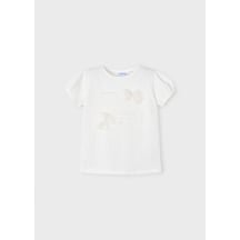 Mayoral Yazlık Kız Çocuk T-shirt - Ekru