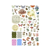 68 Adet Fairycore Sticker Seti - Etiket Seti Scrapbook Bullet Journal Çok Renkli