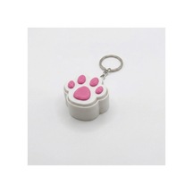 Kedi Patisi Stres Attırıcı Fidget Anahtarlık - Pembe Ve Beyaz Özel Tasarım Beyaz