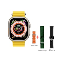 Watch 8 Ultra 49mm Amax Ultra Akıllı Nfc - Gps - Kablosuz Şarj Sarı Kordonunu Seç