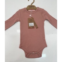 Tiffany Baby & Kids Tiffany Body Uzun Kol Çıtçıtlı Modal Organik Theme Pembe-12389 Pembe