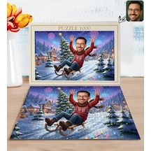 Bk Gift Kişiye Özel Erkek Yılbaşı Karikatür Tasarımlı 1000 Parça Profesyonel Puzzle-9, 1000 Puzzle, Yeni Yıl Hediyesi, Yılbaşı Hediyesi Kobitmeyencom3
