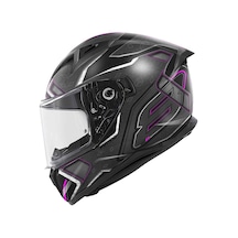 Givi 50.8 Kapalı Motosiklet Kaskı Mat Siyah -Titanyum - Fuşya