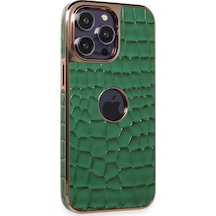 Newface Apple iPhone Uyumlu 14 Pro Kılıf Snake Kapak - Koyu Yeşil Diğer