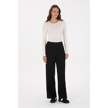 U.S. Polo Assn. Kadın Siyah Loose Fit Triko Pantolon 50314777-VR046