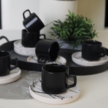 Mermer Stackable Çay Takımı 12 Parça 6 Kişilik 17951 çok renkli