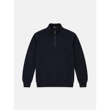 Xint Lacivert Pamuk Dokulu Regular Fit Sweatshirt 300290