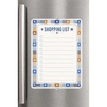 Alışveriş Listesi - A5 - Mıknatıslı - Pvc - Buzdolabı Notluk & Masaüstü - Yaz Sil - Planlayıcı - 4458 Çok Renkli