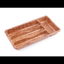 Ahşap Renk - 4 Bölmeli Çekmece İçi Kaşıklık 36x20cm 5468 Çok Renkli