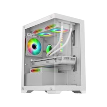 Xaser Kasa Mg235 Rgb Gaming Beyaz Oyuncu Kasası Power Yok