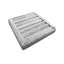 Yerli Üretim Süet Kumaş Gri Renk 15cm/15cm Yüzük Sergileme Stand Gri