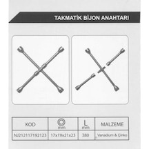 Beyaztuning Takmatik 1.Sınıf Döküm Bijon Anahtarı 4'Lü