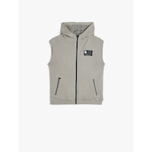 Koton Kapşonlu Yelek Cep Detaylı Fermuar Kapamalı Gri 5wkb30016tk Gri Koton Kapşonlu Yelek Cep Detaylı Fermuar Kapamalı Gri 5wkb30016tk Gri