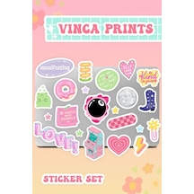 Vinca Prints Manifesting Sticker Seti Laptop Ajanda Pc Tablet Telefon Defter Etiket Bullet Journal Diğer