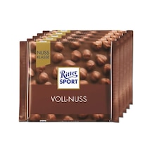 Tr 5'li Paket Ritter Sport Tam Fındıklı Sütlü Çikolata Barları 5x 100 Gr / 5x 3.4 Oz