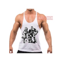 Tarzsokak Gym Tank Top Fitness Sporcu Atleti Gym66 Beyaz