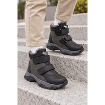 Tekiner Hakiki Deri Unisex Çocuk Bot Siyah