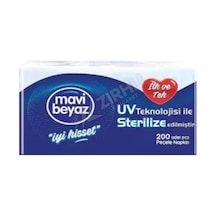 4 Adet Mavi Beyaz Peçete 30 X 30 200 Lü