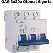 Oag 3x80 Amper Trifaze Otomat Sigorta