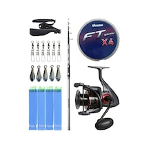 Yek Outdoor Hazır Olta Seti Okuma Alaris Light Tele Surf 420cm 100-250gr Surf Kamışı &okuma Ceymar C-8000a 7+1bb Olta Makinesi