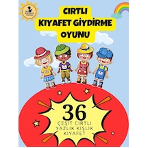 36 Adet Yazlık Kışlık Kıyafet Giydirme Hafıza Geliştiren Cırtlı Etkinlik Oyunu