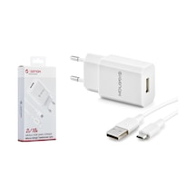 Genax Gnx001 Mıcro Usb - Usb 2a 10w Şarj Adaptörü Set Beyaz