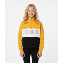 Believe Kız Çocuk Sweatshirt Sarı