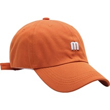 Xiaosansan Erkek Şapkaları Erkek Ve Kadın Siperliği Beyzbol Şapkası -turuncu
