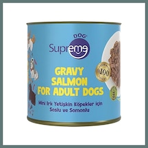 Supreme Dog Mini Irk Yetişkin Köpekler İçin Soslu Ve Somonlu Konserve Yaş Mama Yüksek Proteinli 200 Gr X 6 Adet Ventra