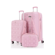 Mçs Polipropilen 3lü Valiz Seti Büyük & Kabin & Makyaj V376 S23sy1000053-set 00070 Pudra